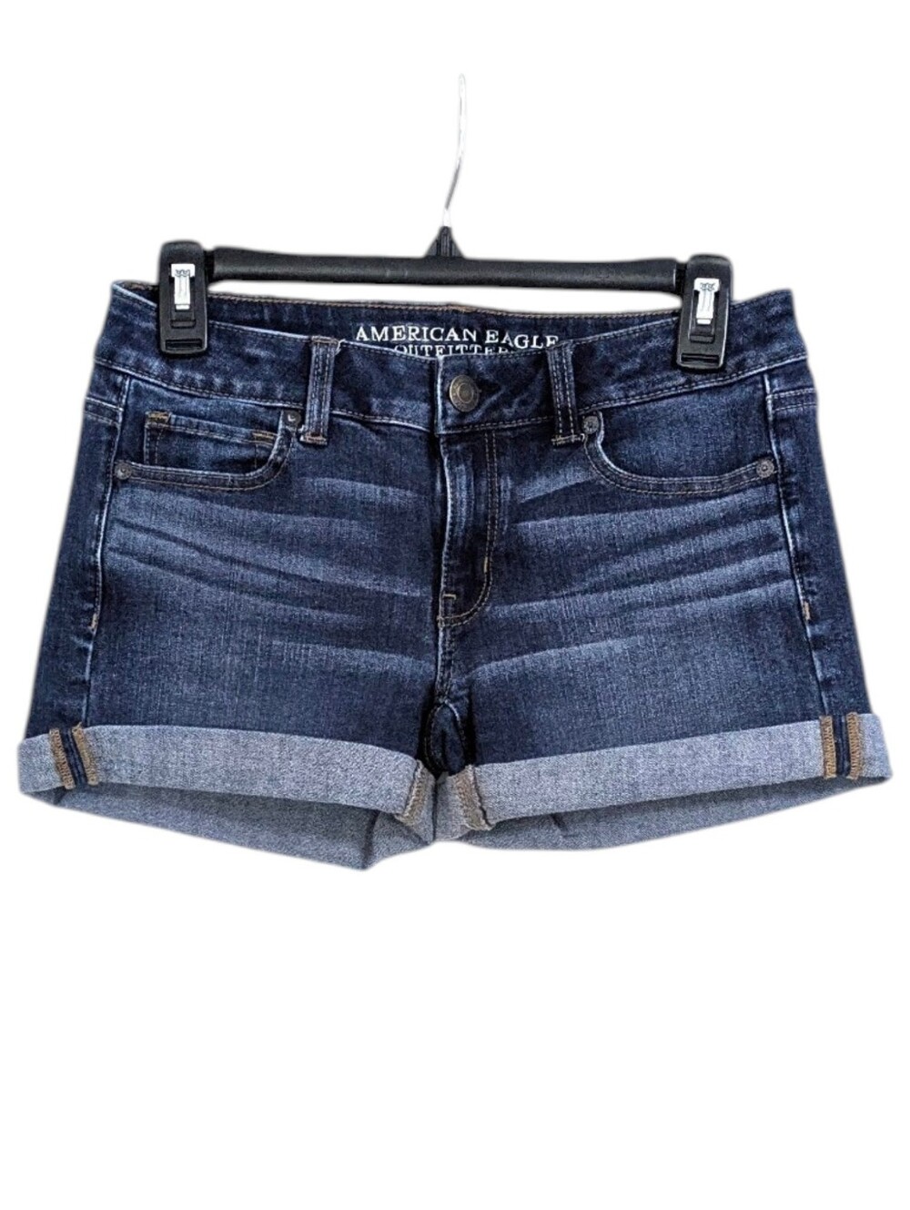 American Eagle Cuffed Midi Jean Shorts - Size 4 Womens